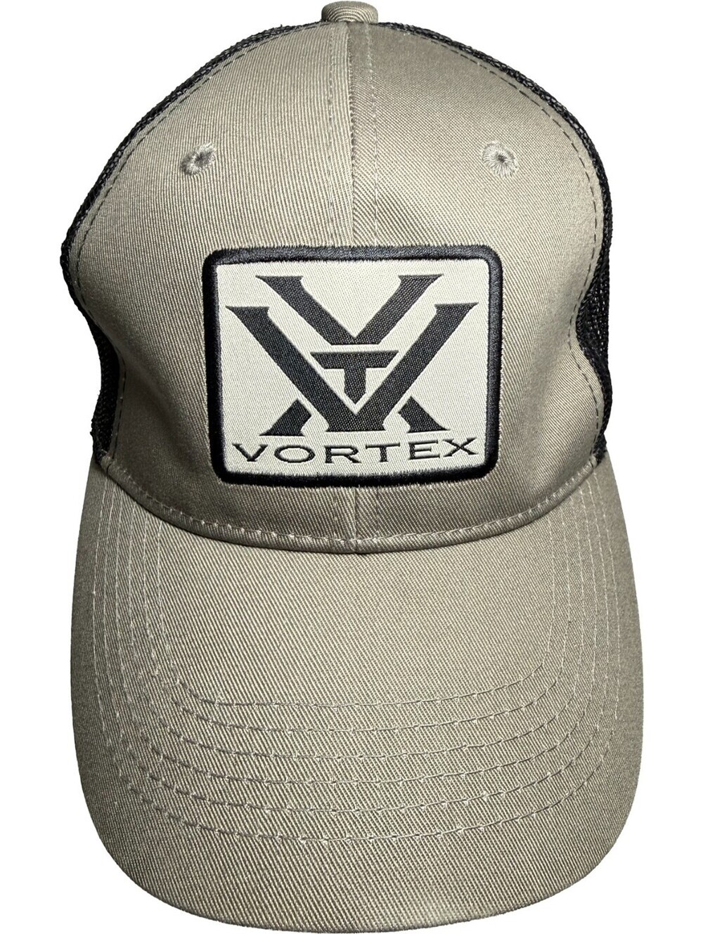 Vortex Optics Trucker Hat Gray & Black Mesh Back Snapback Cap OSFM 1 Size